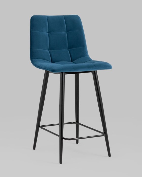 Стул полубарный Джанго синего цвета - купить Барные стулья по цене 7990.0