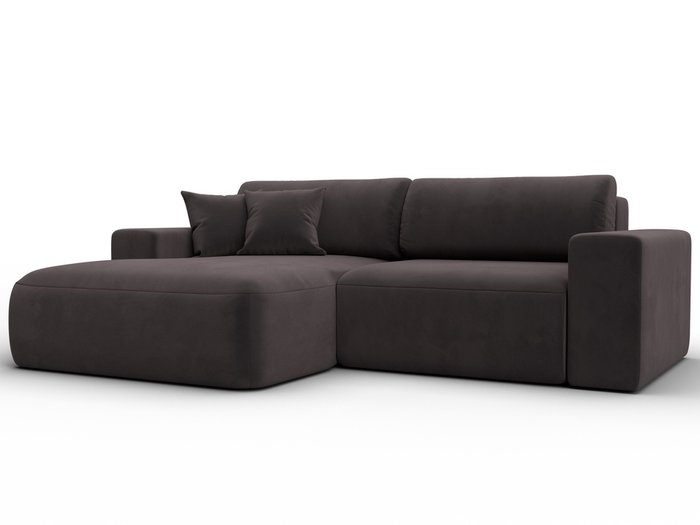 Угловой диван-кровать Лига 036 Классик коричневого цвета левый угол Угловой диван-кровать Лига 036 Классик коричневого цвета левый угол