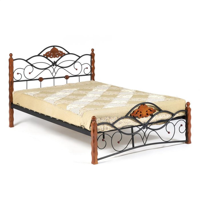 Кровать Canzona Wood slat base 120х200 черно-коричневого цвета 