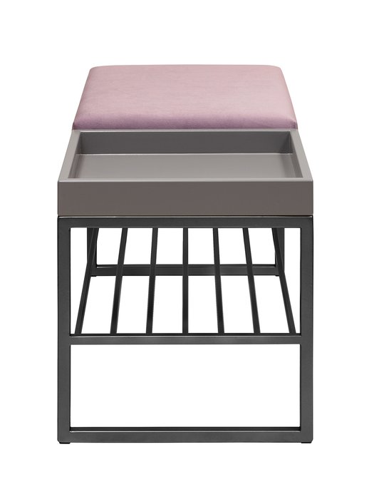 Банкетка Ruby Box серо-розового цвета - лучшие Банкетки в INMYROOM