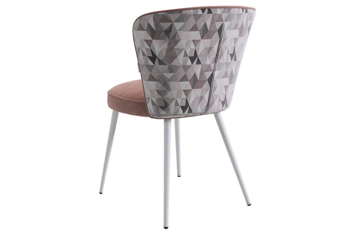 Стул Адам коричнево-розового цвета с белыми ножками - купить Обеденные стулья по цене 7880.0