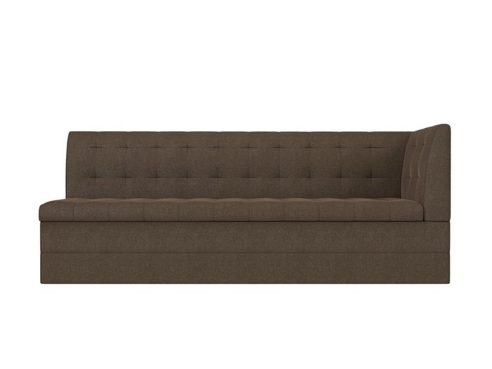 Диван-кровать Бриз коричневого цвета с углом справа - купить Прямые диваны по цене 31999.0