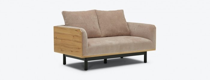 Прямой диван бежевого цвета - купить Прямые диваны по цене 28800.0