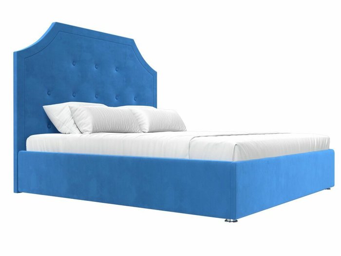 Кровать Кантри 160х200 голубого цвета с подъемным механизмом - лучшие Кровати для спальни в INMYROOM