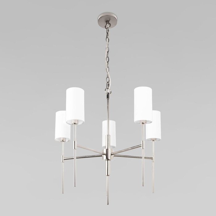 Подвесная люстра Comfy 10307 Nickel (ткань, цвет белый) - лучшие Подвесные люстры в INMYROOM