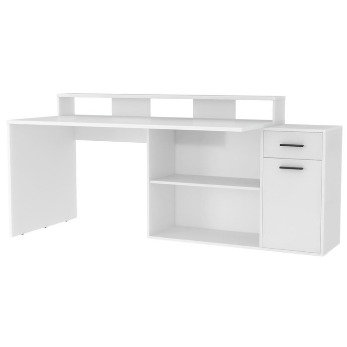 Стол компьютерный Skill-3 белого цвета - лучшие Письменные столы в INMYROOM Стол компьютерный Skill-3 белого цвета - лучшие Письменные столы в INMYROOM