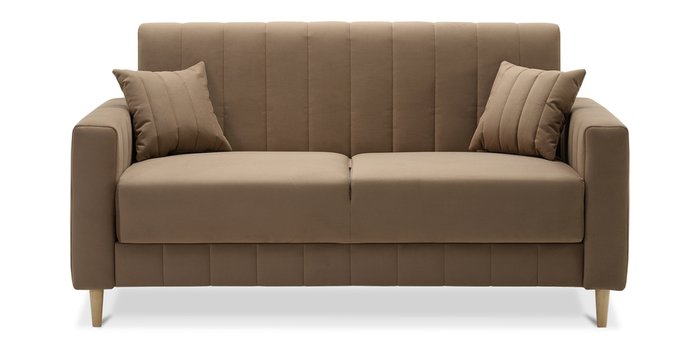Диван-кровать Эмма мини коричневого цвета - купить Прямые диваны по цене 36200.0