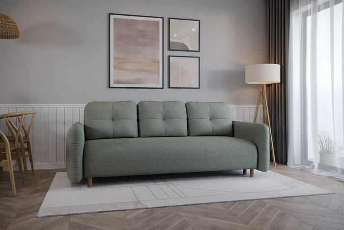 Прямой диван-кровать Anika серого цвета - купить Прямые диваны по цене 80900.0