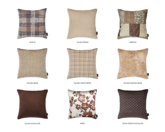 Чехол для подушки Zoom коричневого цвета - купить Декоративные подушки по цене 1035.0