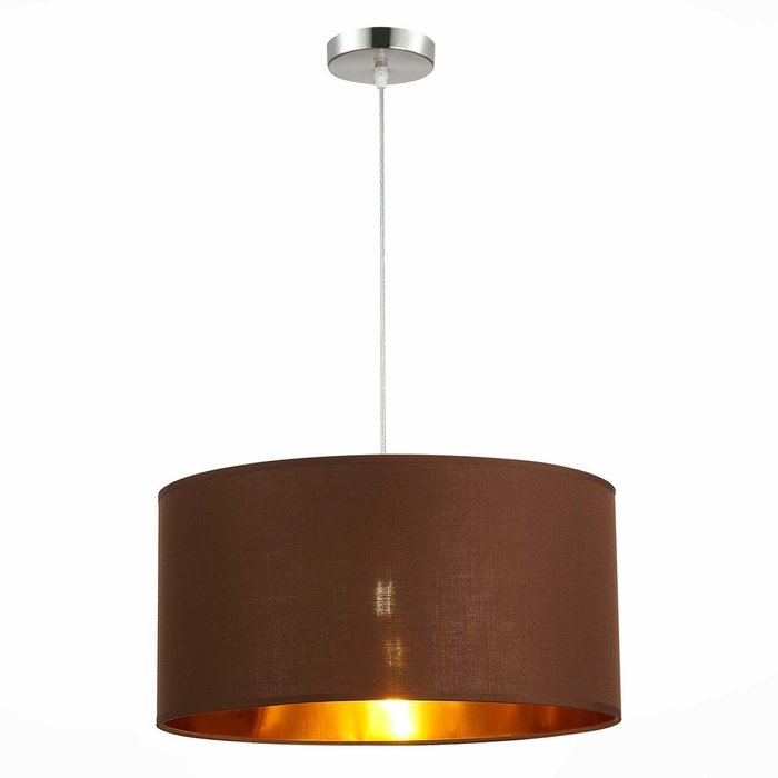 Светильник подвесной Brescia с коричневым абажуром - лучшие Подвесные светильники в INMYROOM