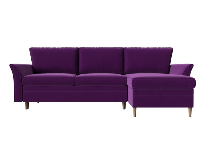 Угловой диван-кровать София фиолетового цвета правый угол - купить Угловые диваны по цене 59999.0