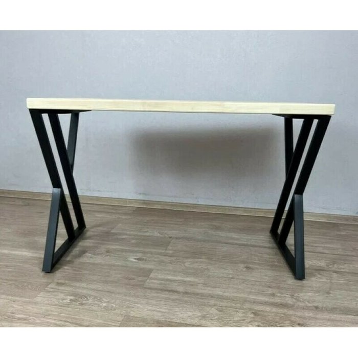 Обеденный стол Loft 120х70 на металлических ножках черного цвета - лучшие Обеденные столы в INMYROOM