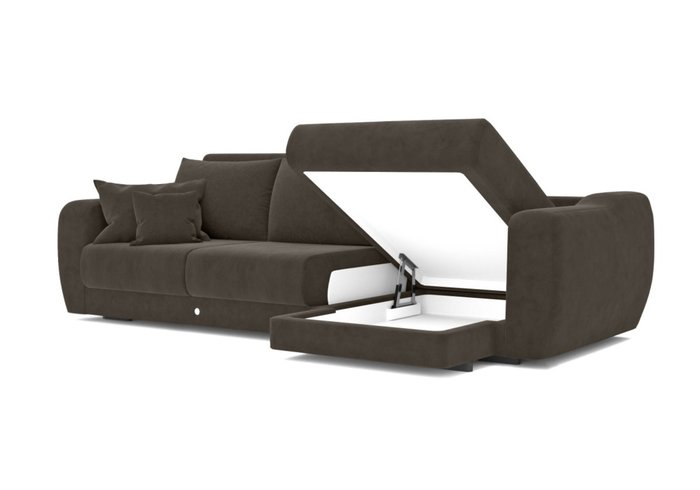 Угловой диван-кровать черного цвета - купить Угловые диваны по цене 270000.0