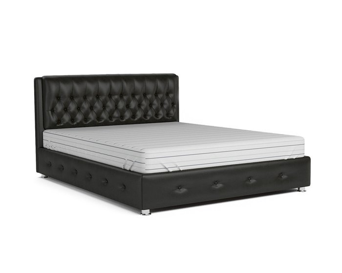 Кровать Граф 160х192 черного цвета с подъемным механизмом - купить Кровати для спальни по цене 32690.0