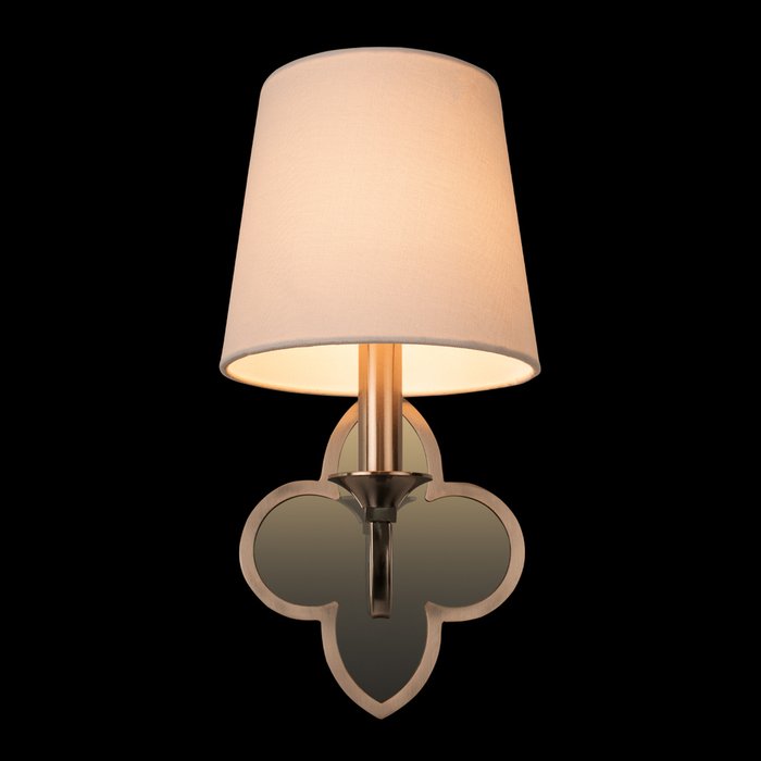 Бра Silence 10303W/B Nickel (ткань, цвет белый) - купить Бра и настенные светильники по цене 17510