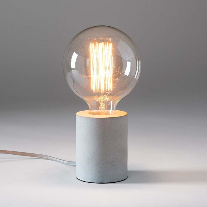 Лампа настольная с эффектом бетона Naya серого цвета - купить Настольные лампы по цене 5444.0
