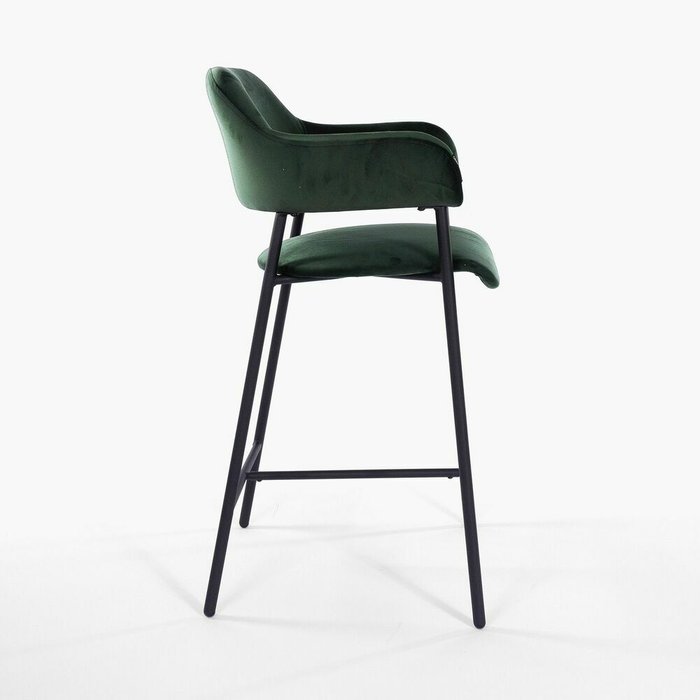 Стул полубарный Ливорно темно-зеленого цвета - лучшие Барные стулья в INMYROOM