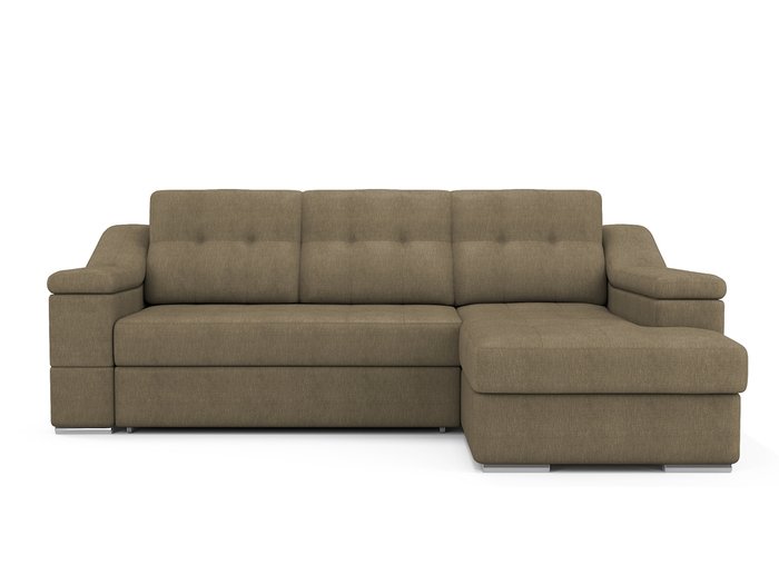 Угловой раскладной диван Liverpool правый светло-коричневого цвета