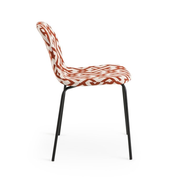 Стул из жаккардовой ткани Tibby оранжевого цвета - лучшие Обеденные стулья в INMYROOM