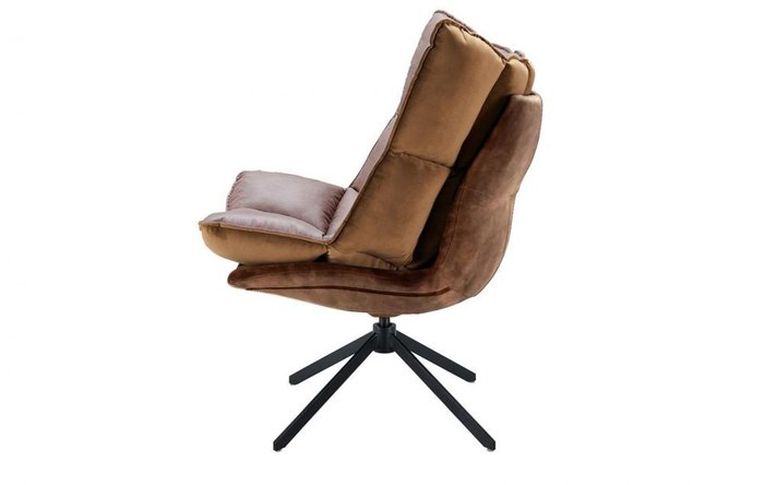 Кресло коричневого цвета с металлическим основанием - купить Интерьерные кресла по цене 51000.0