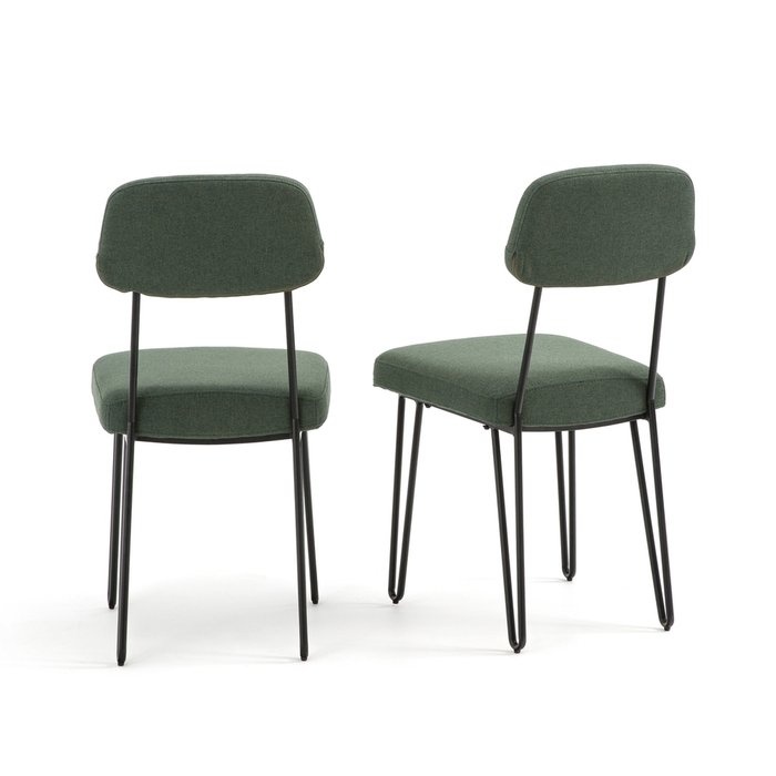 Комплект из двух винтажных стульев Koper зеленого цвета - купить Обеденные стулья по цене 31832.0