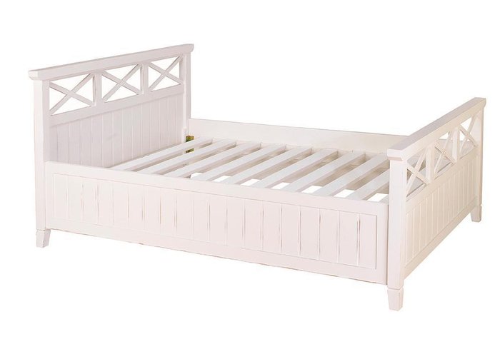Кровать Бретань белого цвета 120х200  - купить Кровати для спальни по цене 130600.0