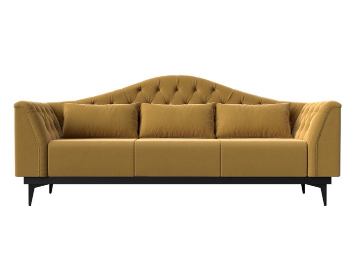 Прямой диван-кровать Флорида желтого цвета - купить Прямые диваны по цене 52999.0