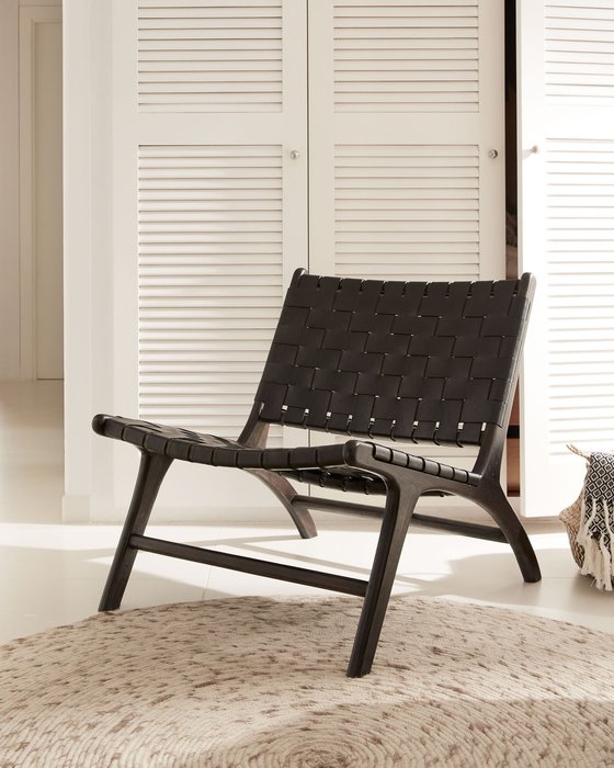 Кресло Black Calixta черного цвета - купить Интерьерные кресла по цене 90990.0