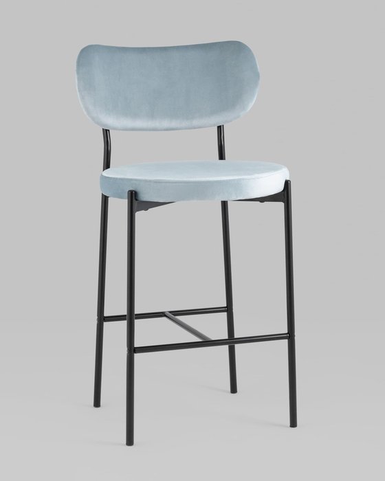 Стул полубарный Барбара серо-голубого цвета - купить Барные стулья по цене 8990.0