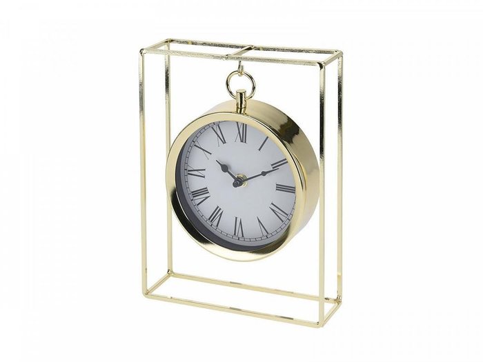 Часы настольные Time золотого цвета Часы настольные Time золотого цвета