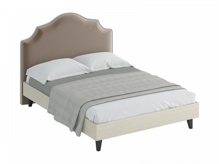 Кровать Queen Victoria со спинкой светло-коричневого цвета 160х200