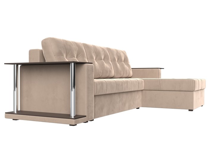 Угловой диван-кровать Даллас бежевого цвета - лучшие Угловые диваны в INMYROOM