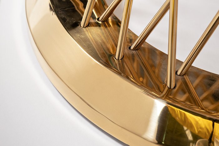 Обеденный стол Bianca Luna бело-золотого цвета - купить Обеденные столы по цене 140400.0