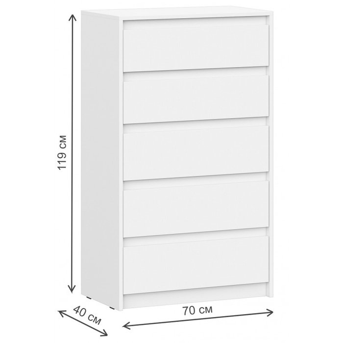 Комод Идена белого цвета - лучшие Комоды в INMYROOM