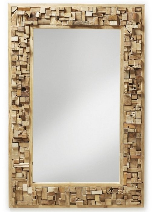 Настенное зеркало Julia Grup Yalana из тикового дерева  