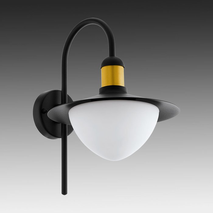 Уличный настенный светильник Sirmione черно-белого цвета - купить Настенные уличные светильники по цене 3950.0