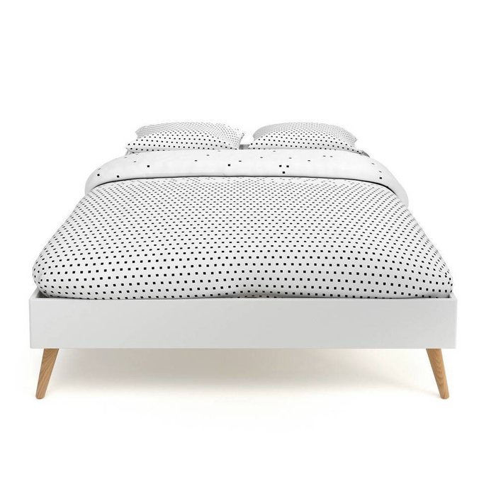 Кровать с сеткой Jimi 160х200 белого цвета - купить Кровати для спальни по цене 29402.0