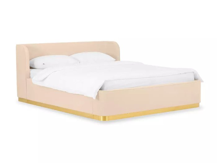 Кровать Vibe 160х200 светло-бежевого цвета с подъемным механизмом - купить Кровати для спальни по цене 121230.0