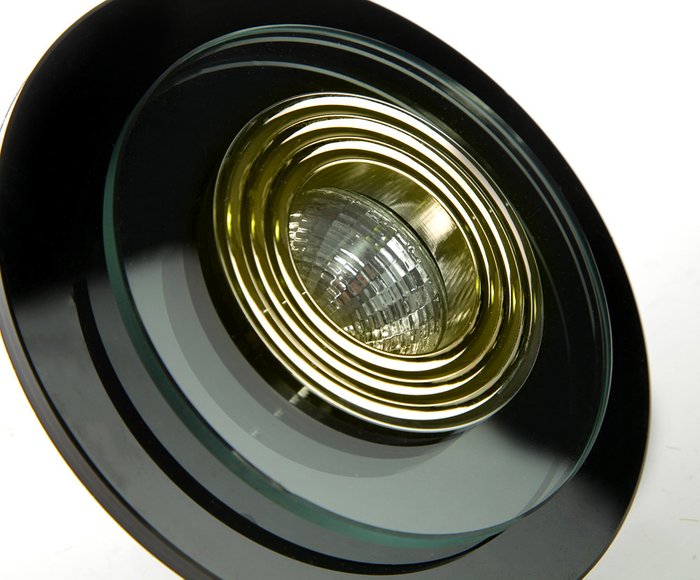Встраиваемый светильник Sothis из прозрачного и черного стекла - купить Встраиваемые споты по цене 2890.0