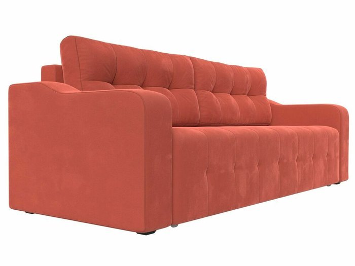 Прямой диван-кровать Лиссабон кораллового цвета - лучшие Прямые диваны в INMYROOM