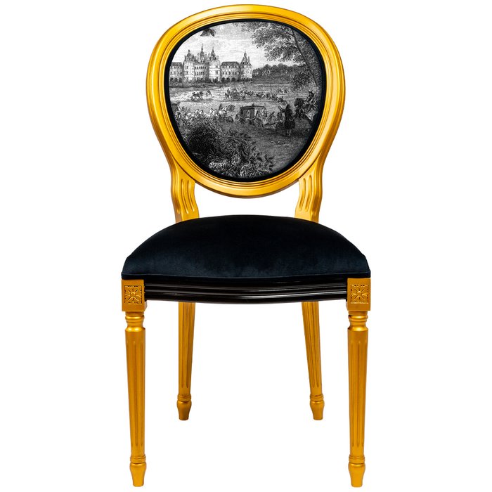 Стул Шамбор черно-золотого цвета - купить Обеденные стулья по цене 32000.0
