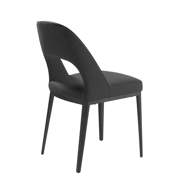 Стул с обивкой из ткани серого цвета - купить Обеденные стулья по цене 45990.0