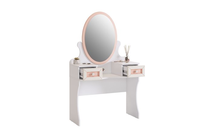 Трюмо Алиса бело-кремового цвета - лучшие Туалетные столики в INMYROOM