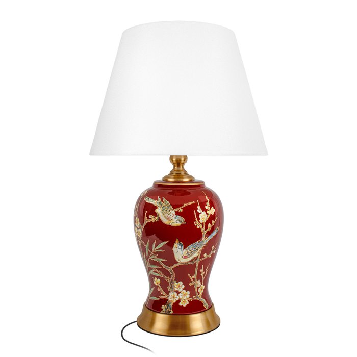 Настольная лампа Dahlia 10384T (ткань, цвет белый)