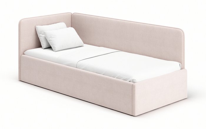 Кровать-диван Leonardo 70х160 розового цвета с ящиками для белья