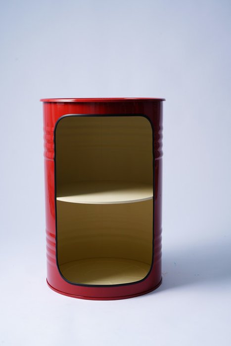 Тумба для хранения-бочка красно-бежевого цвета - купить Тумбы для хранения по цене 14500.0
