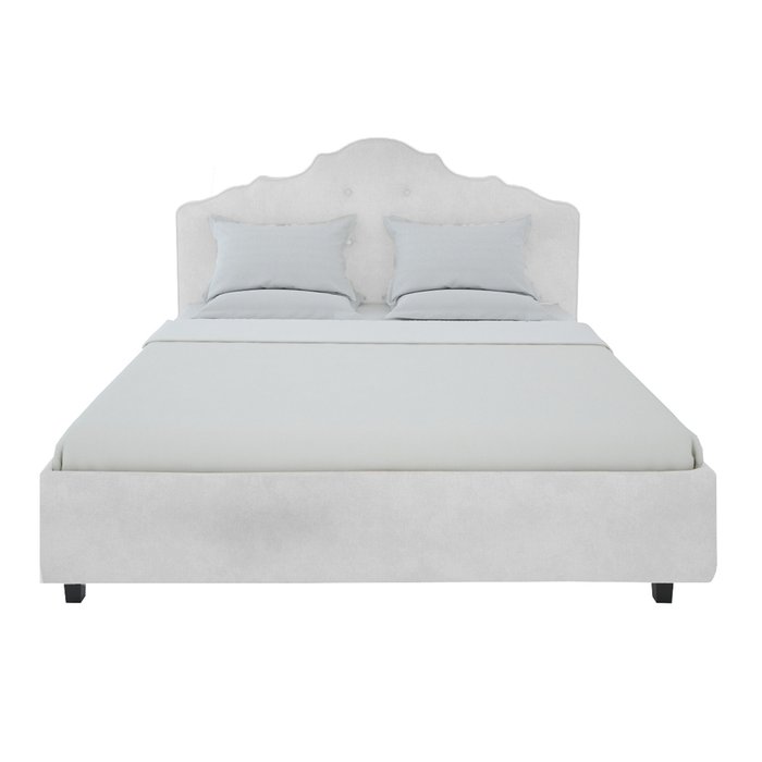 Кровать Palace Велюр Молочный 140x200 - лучшие Кровати для спальни в INMYROOM