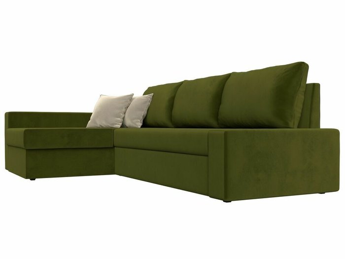 Угловой диван-кровать Версаль зеленого цвета левый угол - лучшие Угловые диваны в INMYROOM
