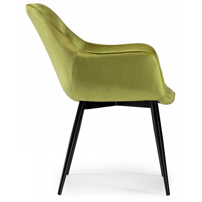 Стул с подлокотниками Remo зеленого цвета - лучшие Обеденные стулья в INMYROOM