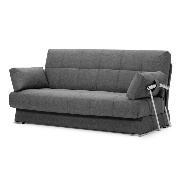 Диван-кровать Дудинка в Рогожке серого цвета - купить Прямые диваны по цене 27990.0